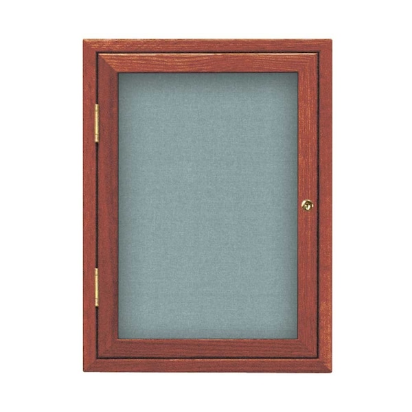 Sliding Glass Door Radius Letterboard, 72"x48", Satin/Burgundy Vinyl